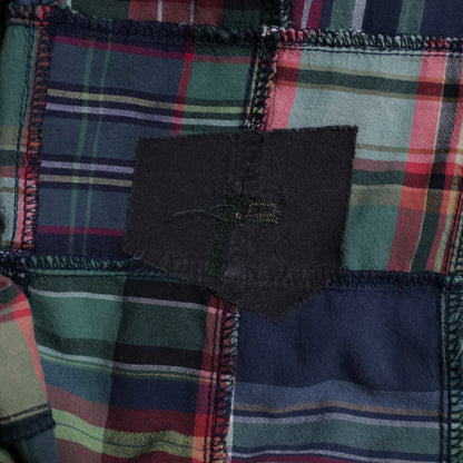 RALPH LAUREN INDIA MADRAS PATCHWORK B.D. SHIRT (LARGE/GOOD CONDITION)