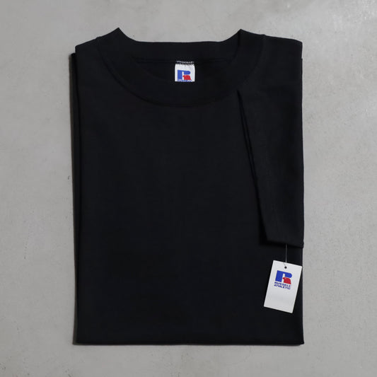DEAD STOCK RUSSELL BLACK PLAIN T-SHIRT (XLARGE)