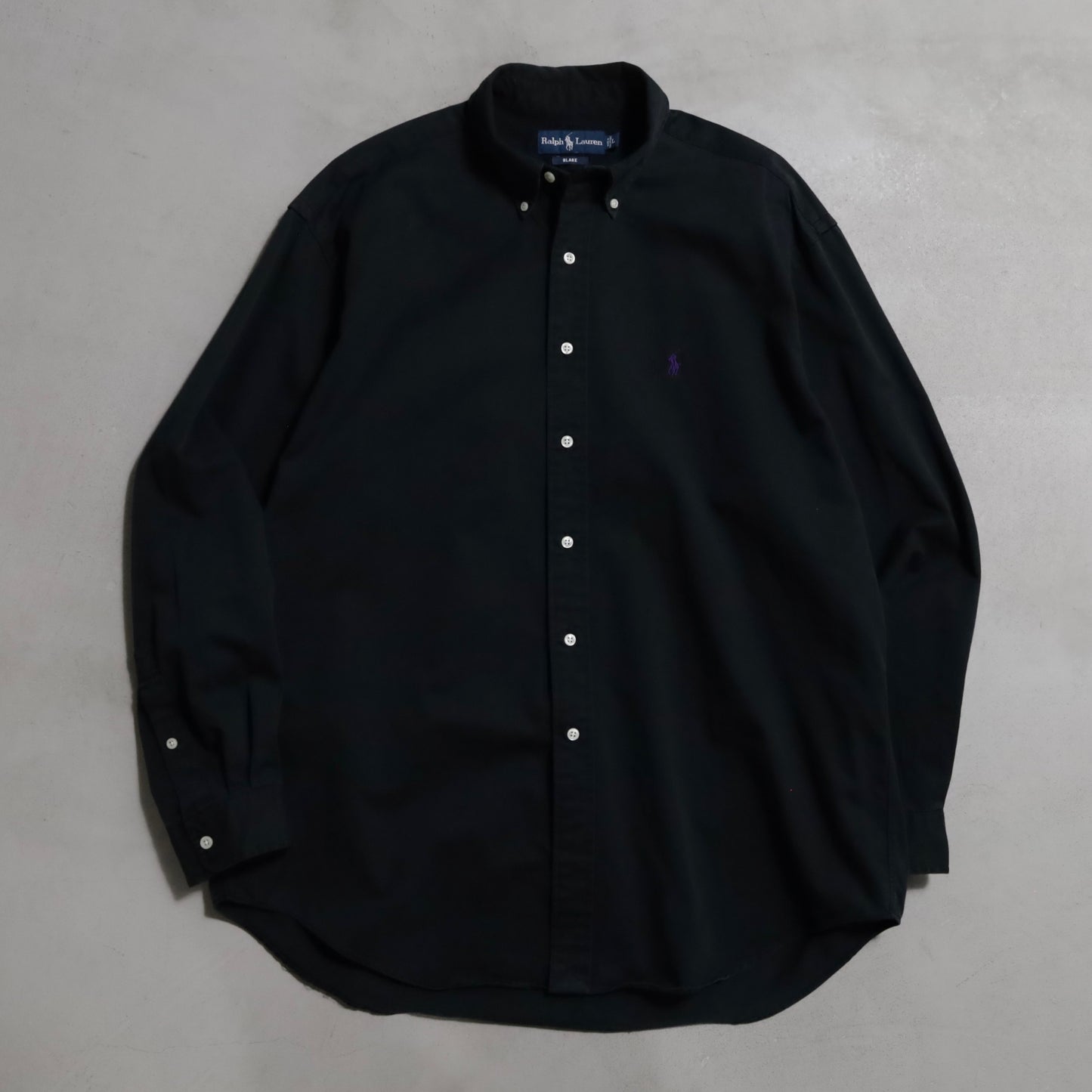 RALPH LAUREN BLACK B.D. SHIRT (LARGE/GOOD CONDITION)