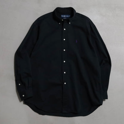 RALPH LAUREN BLACK B.D. SHIRT (LARGE/GOOD CONDITION)