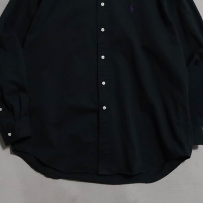 RALPH LAUREN BLACK B.D. SHIRT (LARGE/GOOD CONDITION)