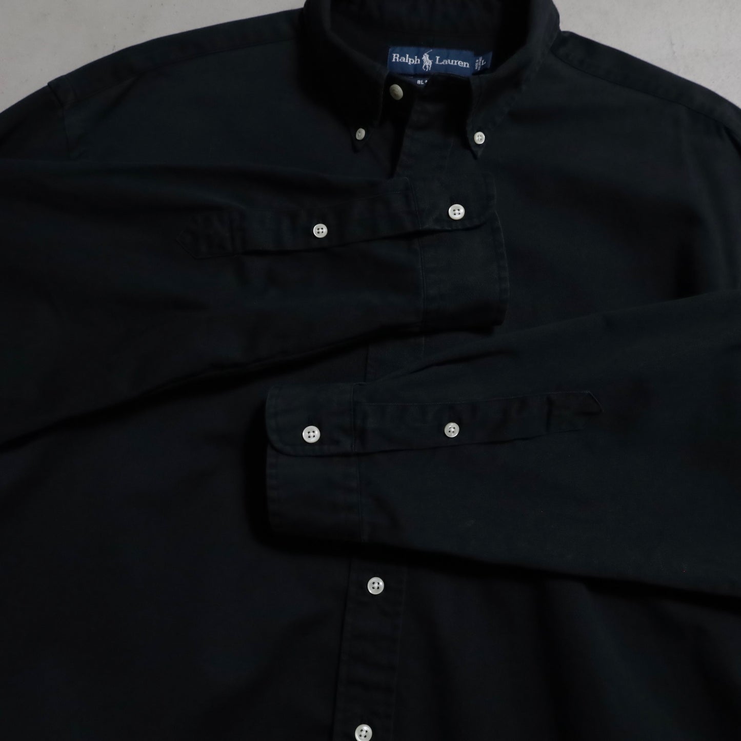 RALPH LAUREN BLACK B.D. SHIRT (LARGE/GOOD CONDITION)
