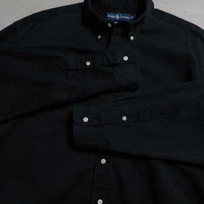 RALPH LAUREN BLACK B.D. SHIRT (LARGE/GOOD CONDITION)