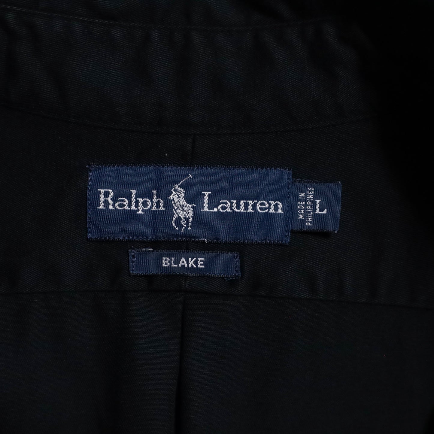 RALPH LAUREN BLACK B.D. SHIRT (LARGE/GOOD CONDITION)