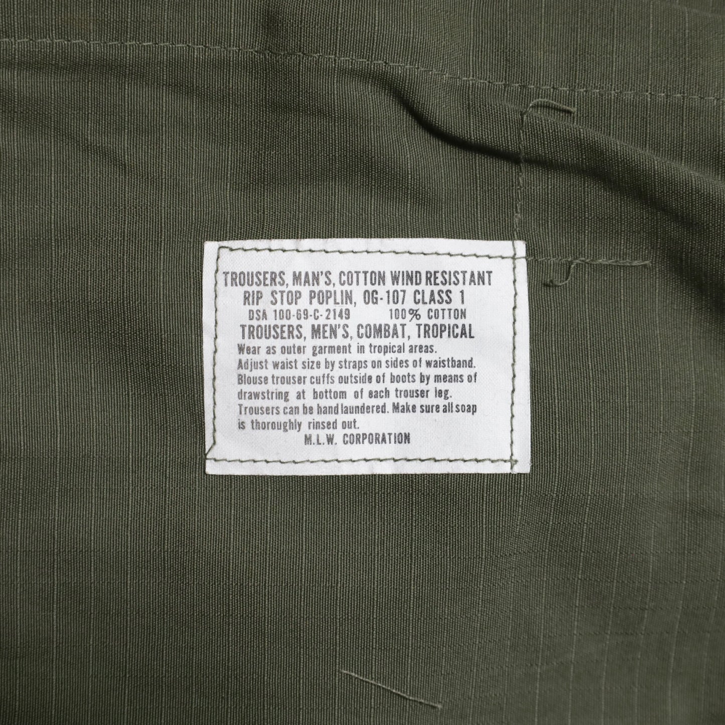 DEAD STOCK U.S.ARMY JUNGLE FATIGUE PANTS 5TH TYPE (LARGE-SHORT)