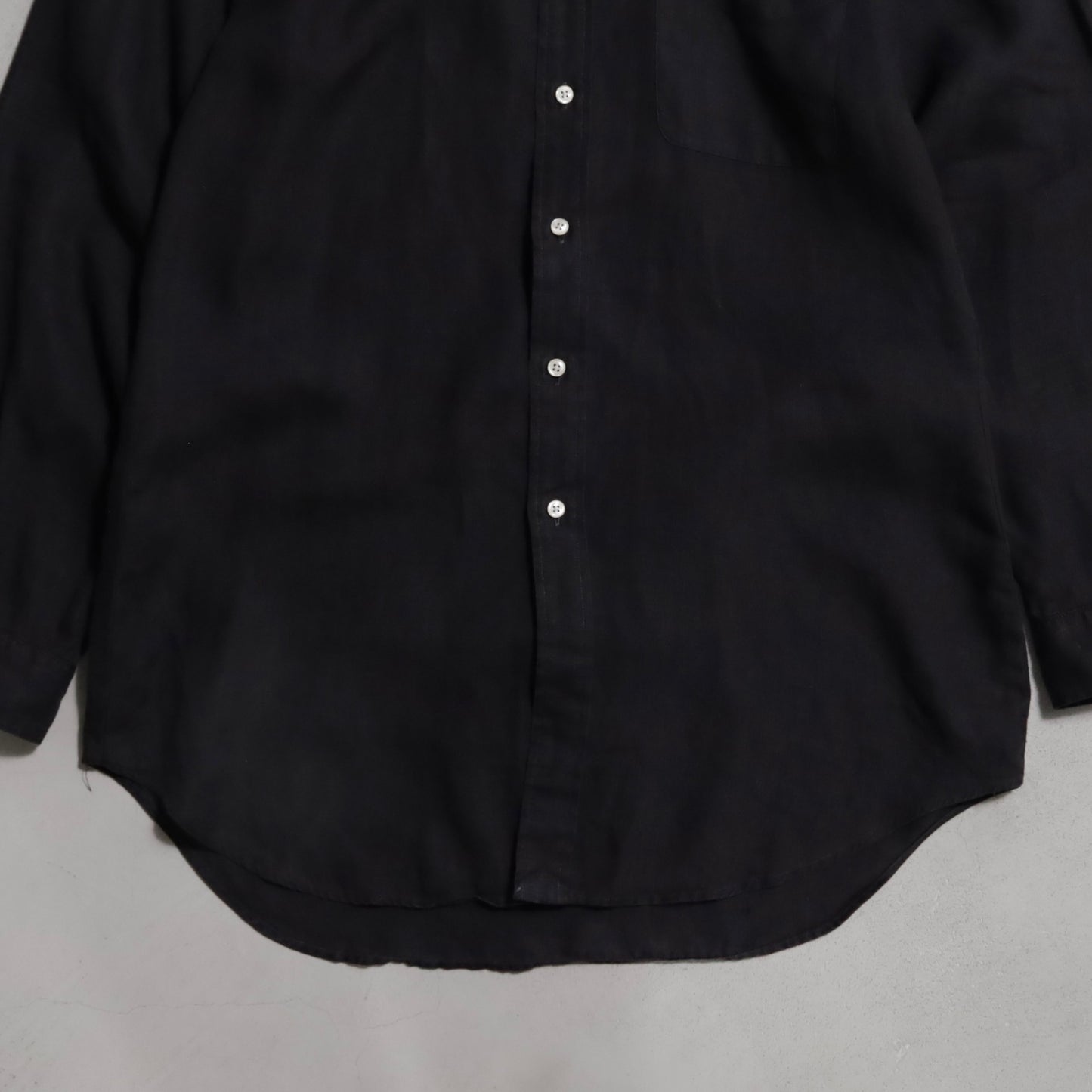POLO BY RALPH LAUREN BLACK LINEN SHIRT (LARGE/LOWELL SPORT/GOOD CONDITION)