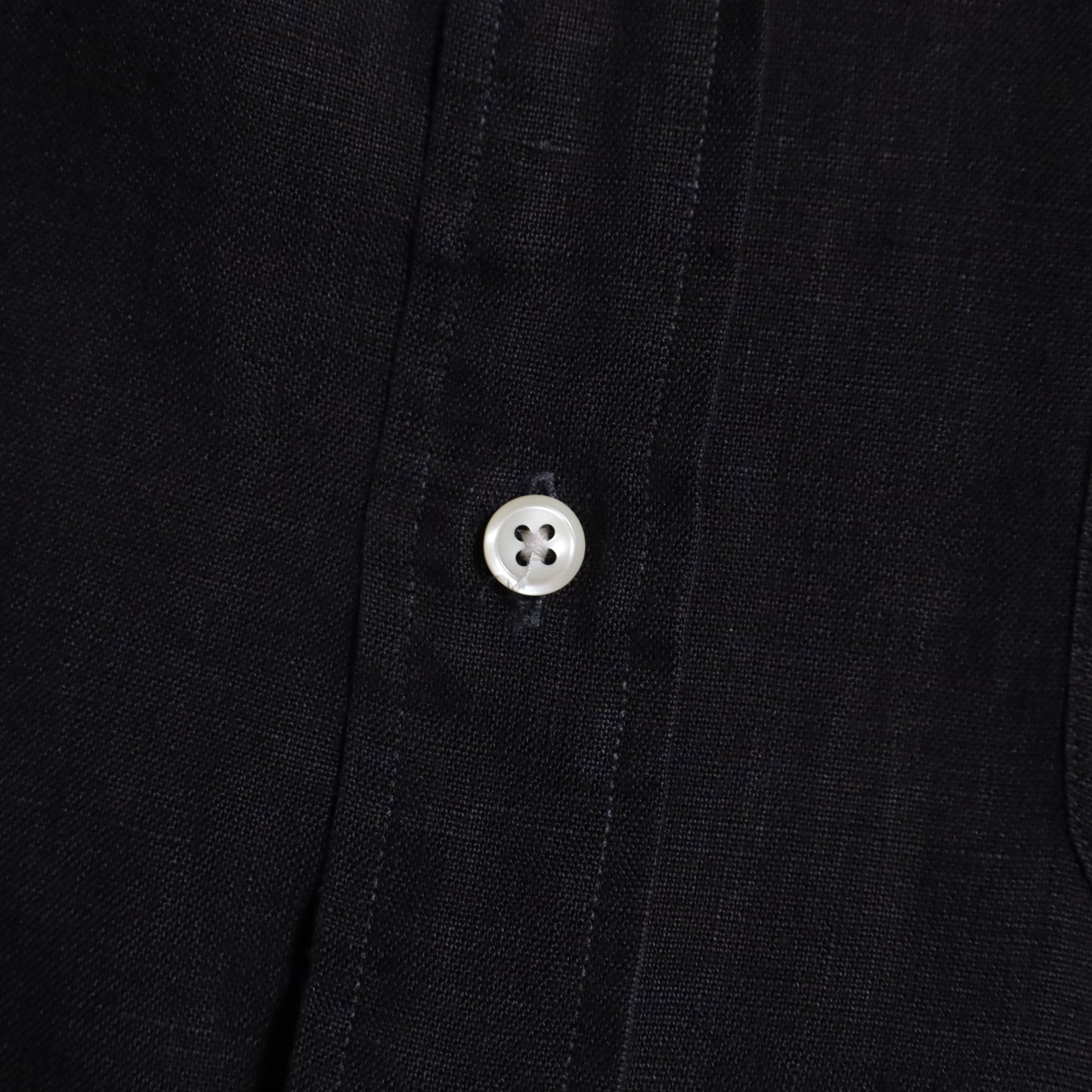 POLO BY RALPH LAUREN BLACK LINEN SHIRT (LARGE/LOWELL SPORT/GOOD CONDITION)
