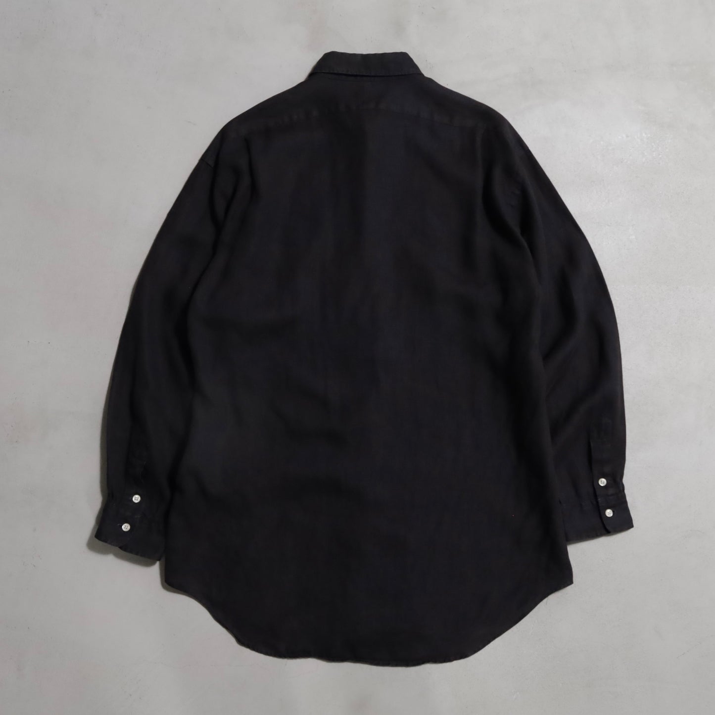 POLO BY RALPH LAUREN BLACK LINEN SHIRT (LARGE/LOWELL SPORT/GOOD CONDITION)