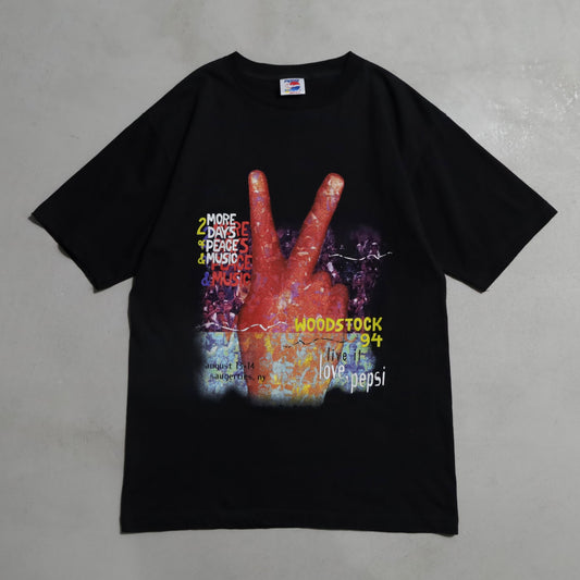 WOODSTOCK '94 MUSIC T-SHIRT (25TH ANNIVERSARY/LARGE/MINT CONDITION)
