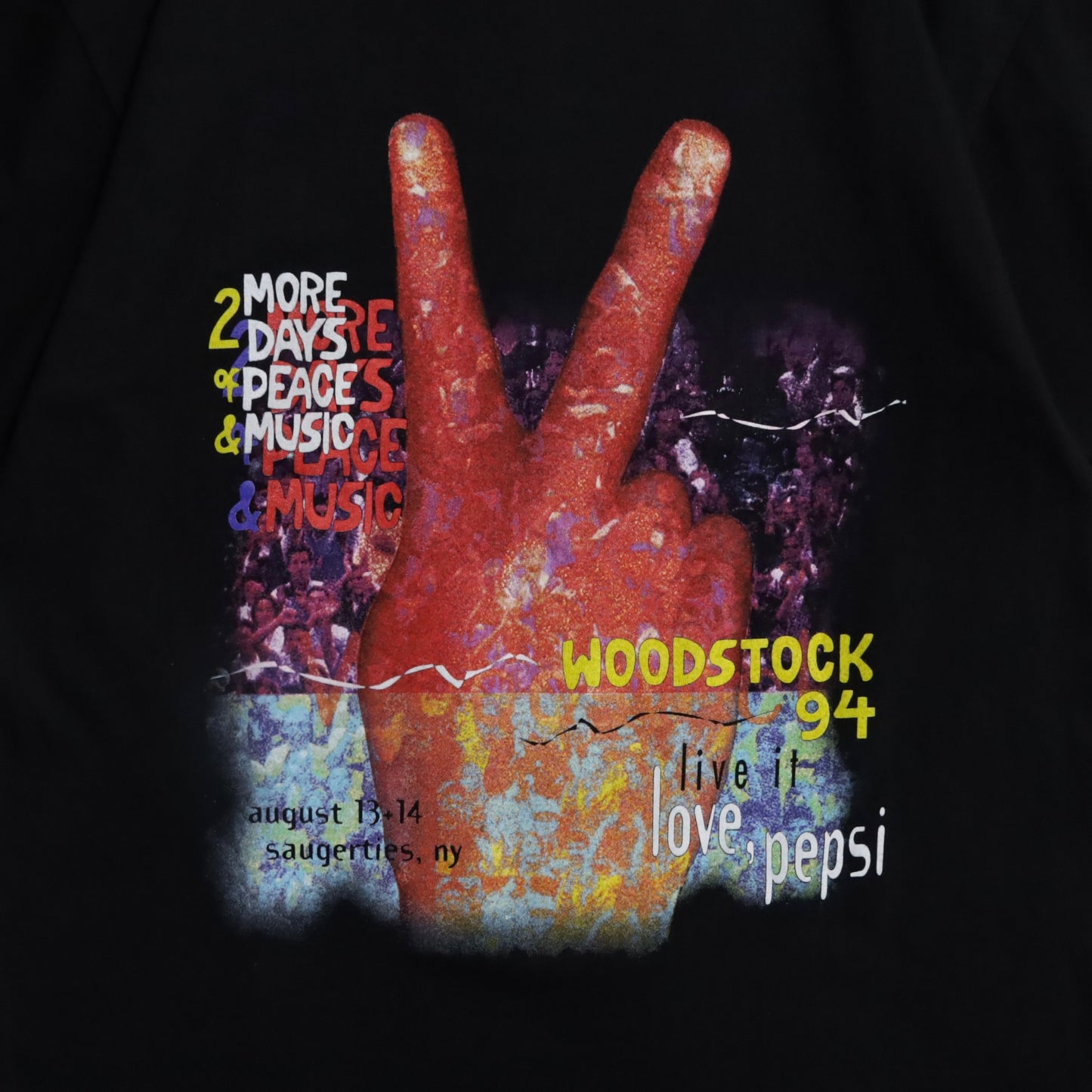 WOODSTOCK '94 MUSIC T-SHIRT (25TH ANNIVERSARY/LARGE/MINT CONDITION)