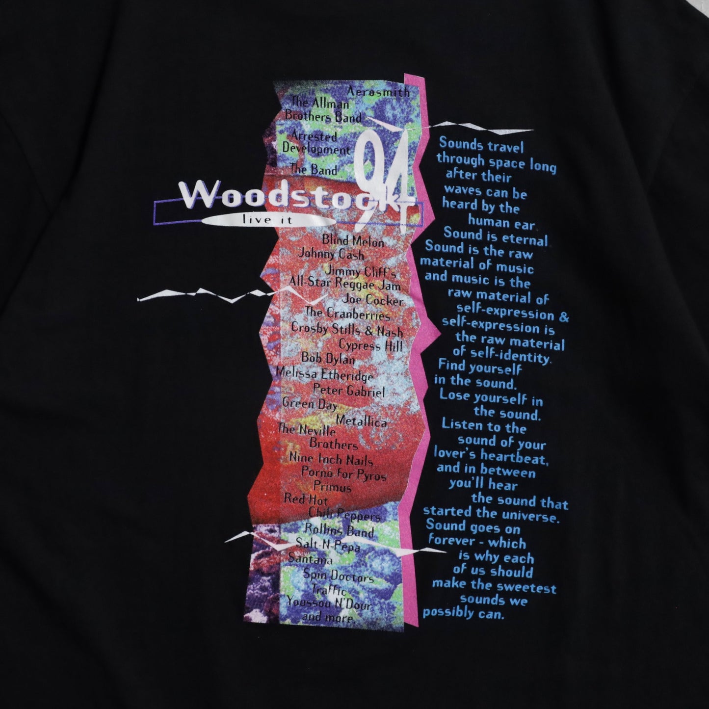 WOODSTOCK '94 MUSIC T-SHIRT (25TH ANNIVERSARY/LARGE/MINT CONDITION)