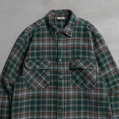FIVEBROTHER PLAID HEAVY FLANNEL SHIRT (LARGE/GOOD CONDITION)