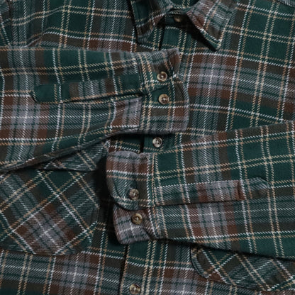 FIVEBROTHER PLAID HEAVY FLANNEL SHIRT (LARGE/GOOD CONDITION)