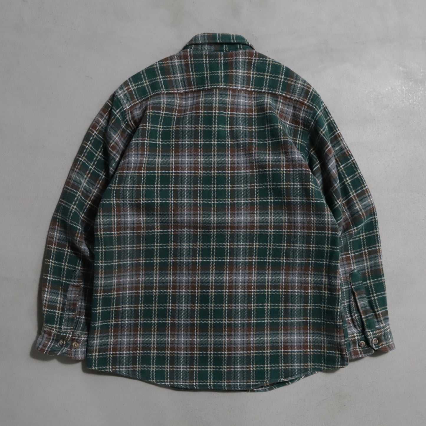 FIVEBROTHER PLAID HEAVY FLANNEL SHIRT (LARGE/GOOD CONDITION)