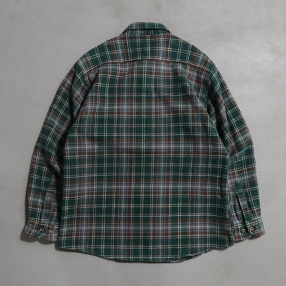 FIVEBROTHER PLAID HEAVY FLANNEL SHIRT (LARGE/GOOD CONDITION)