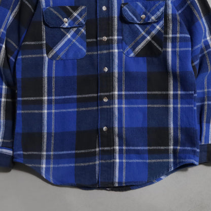 FIVEBROTHER PLAID HEAVY FLANNEL SHIRT (MEDIUM/GOOD CONDITION)
