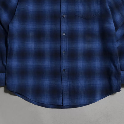PENDLETON SHADOW PLAID FLANNEL B.D. SHIRT (LARGE/GOOD CONDITION)