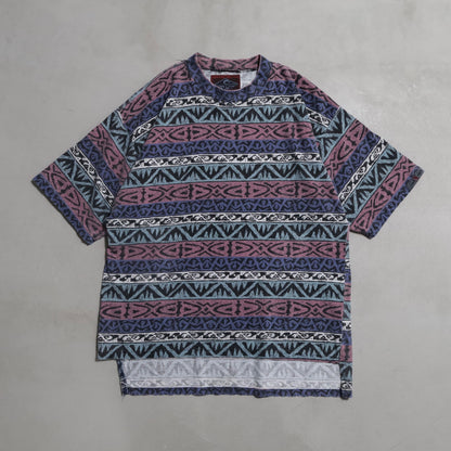 QUIKSILVER STRIPED PATTERN T-SHIRT (LARGE/GOOD CONDITION)