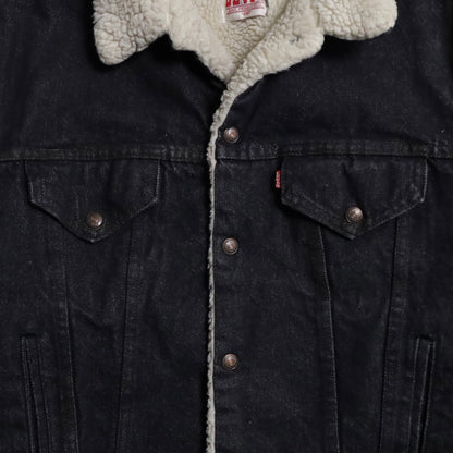 LEVI'S 70608-0259 BLACK DENIM BOA RANCH JACKET (SIZE 46R/GOOD CONDITION)
