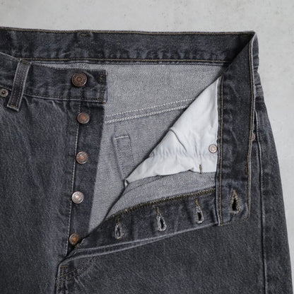 LEVI'S 501-0658 BLACK DENIM PANTS (W34L32/GOOD CONDITION)