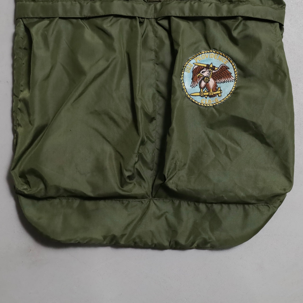 U.S.MILITARY HELMET BAG (WITH PATCH&STENCIL/GOOD CONDITION)