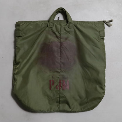 U.S.MILITARY HELMET BAG (WITH PATCH&STENCIL/GOOD CONDITION)