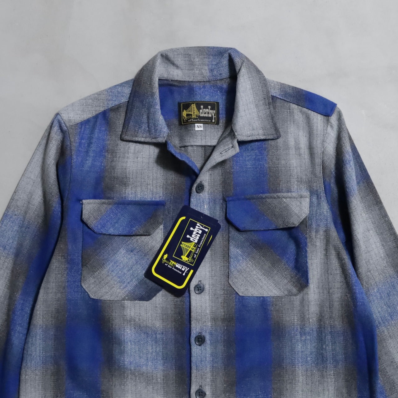DEAD STOCK DERBY OF SAN FRANCISCO BLUE FLANNEL SHIRT (XSMALL)