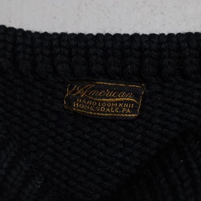 PRINCETON UNIVERSITY BLACK WOOL SWEATER (BOAT NECK/GOOD CONDITION)