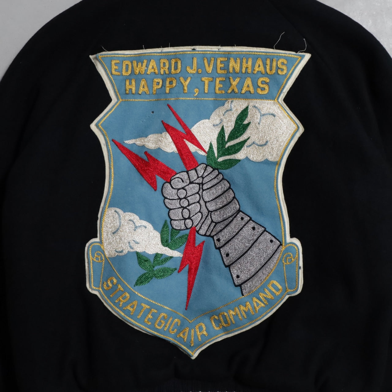 U.S.AIR FORCE STRATEGIC AIR COMMAND BLACK WOOL JACKET (EMPIRE BODY/GOOD CONDITION)