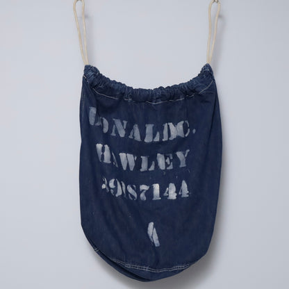 AROUNDWWII U.S.MILITARY DENIM BARRACK BAG WITH STENCIL (GOOD CONDITION)