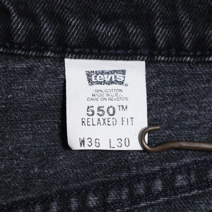 LEVI’S 550 BLACK DENIM PANTS (W36L30/GOOD CONDITION)