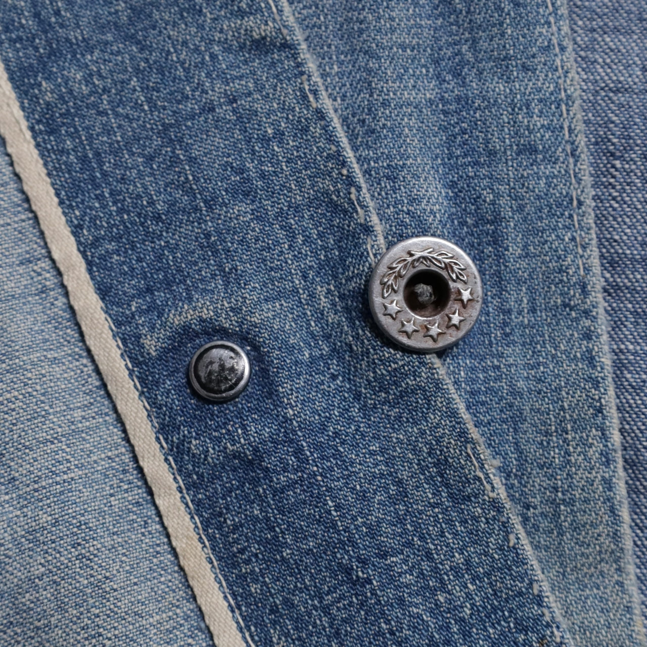 WW2 STANDARD OVERALL DENIM COVERALL (BIG SIZE/4-POCKET/GOOD USED CONDITION)