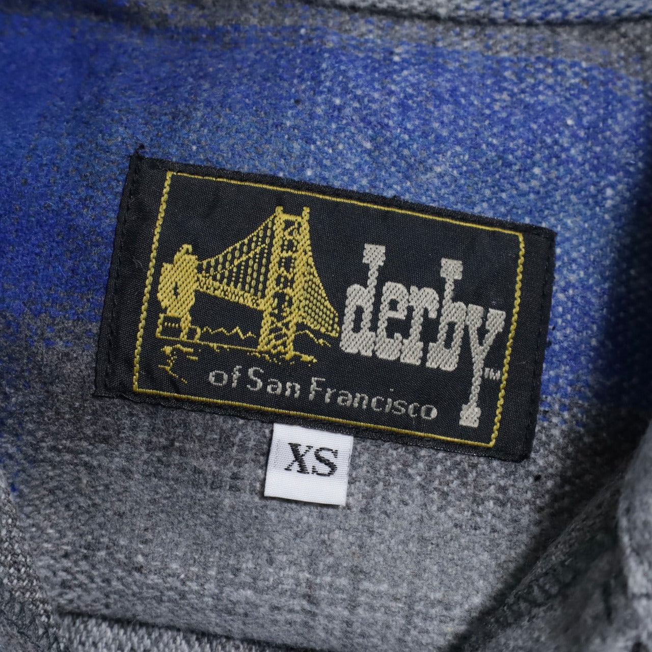 DEAD STOCK DERBY OF SAN FRANCISCO BLUE FLANNEL SHIRT (XSMALL)