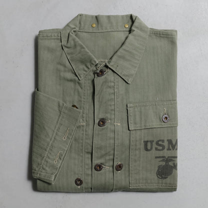 WWII USMC P-44 HBT UTILITY JACKET (TWO-TONE/VERY GOOD CONDITION)