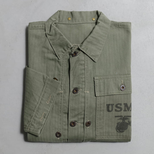 WWII USMC P-44 HBT UTILITY JACKET (TWO-TONE/VERY GOOD CONDITION)