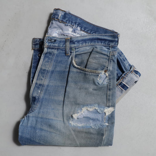 LEVI’S 501 66SS DENIM PANTS (W38L30/GOOD DAMAGE&REPAIR)