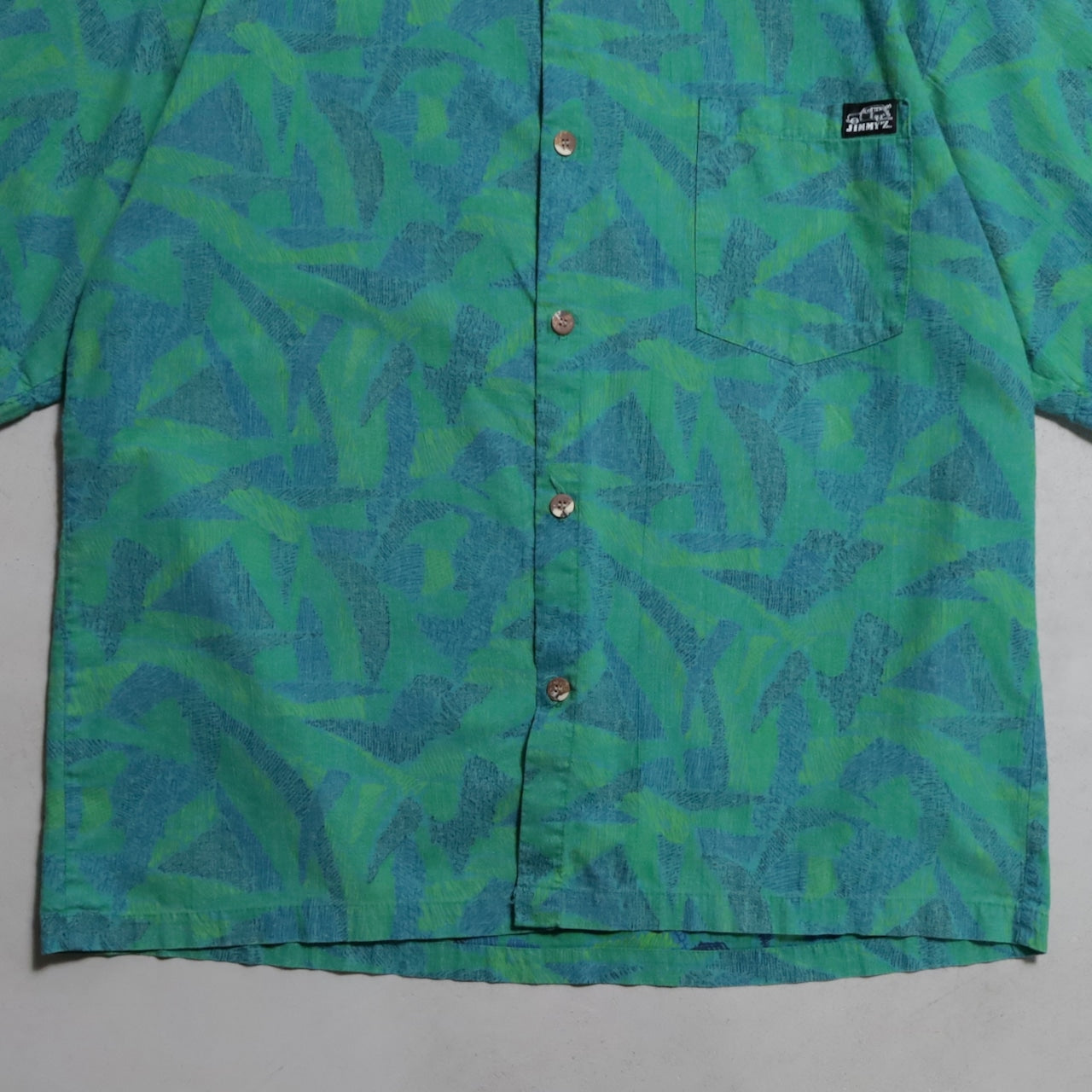 JIMMY'S ALL-OVER PATTERN S/S SHIRT (XLARGE/GOOD CONDITION)