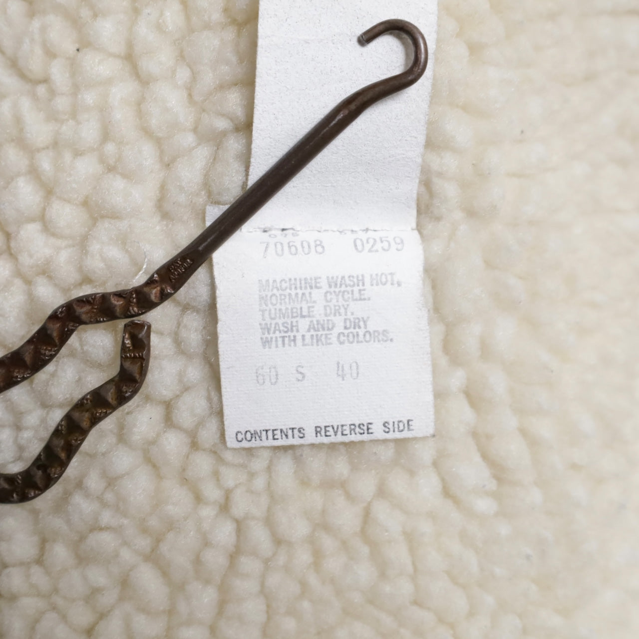 LEVI'S 70608-0259 BLACK DENIM BOA RANCH JACKET (SIZE 46R/GOOD CONDITION)